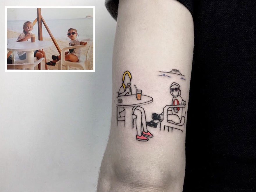Já pensou em suas fotos favoritas do passado transformadas em tatuagens?