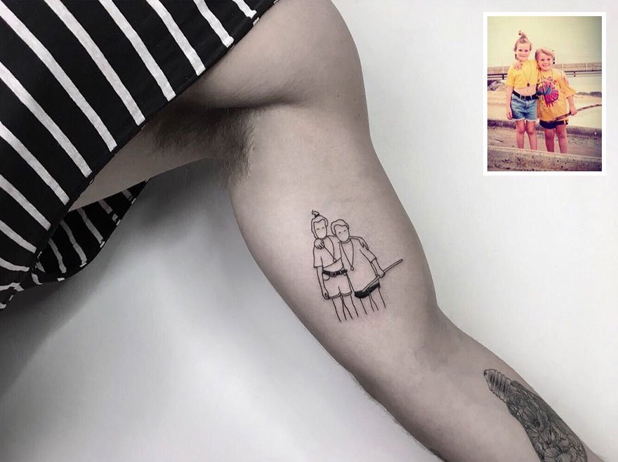 Já pensou em suas fotos favoritas do passado transformadas em tatuagens?