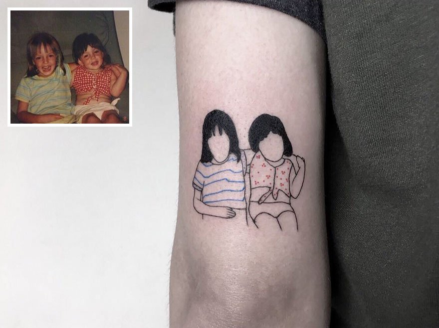Já pensou em suas fotos favoritas do passado transformadas em tatuagens?
