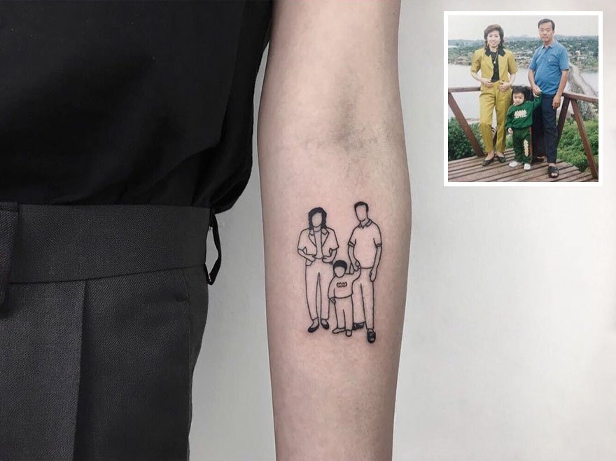 Já pensou em suas fotos favoritas do passado transformadas em tatuagens?