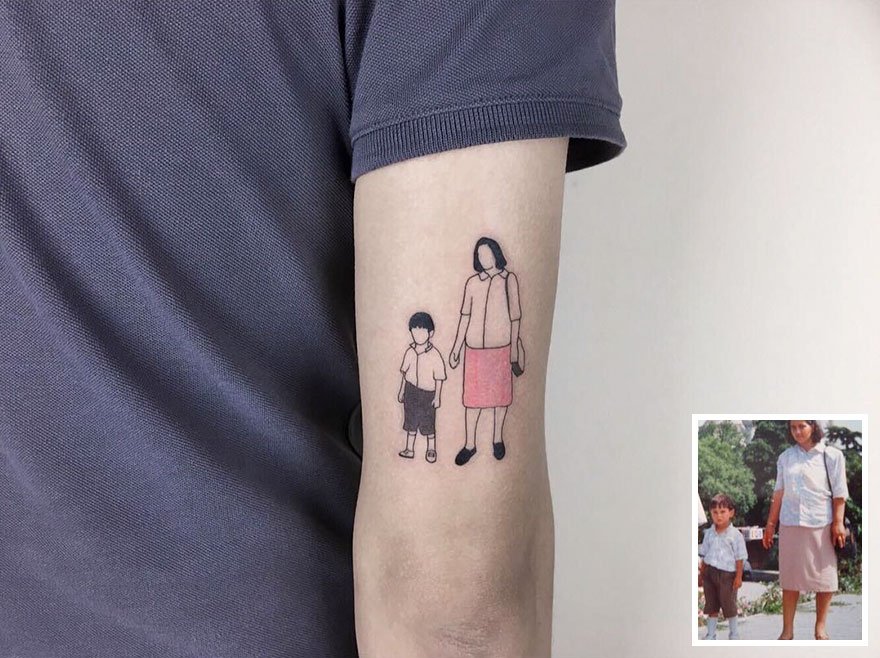 Já pensou em suas fotos favoritas do passado transformadas em tatuagens?
