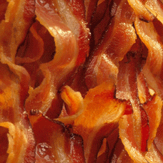 Muitas fatias de bacon