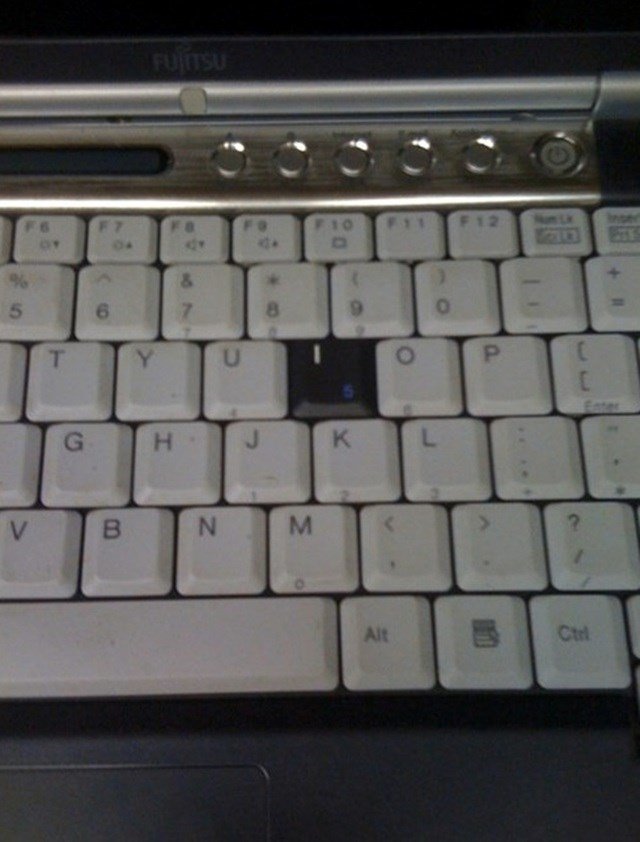 Um perto de um teclado