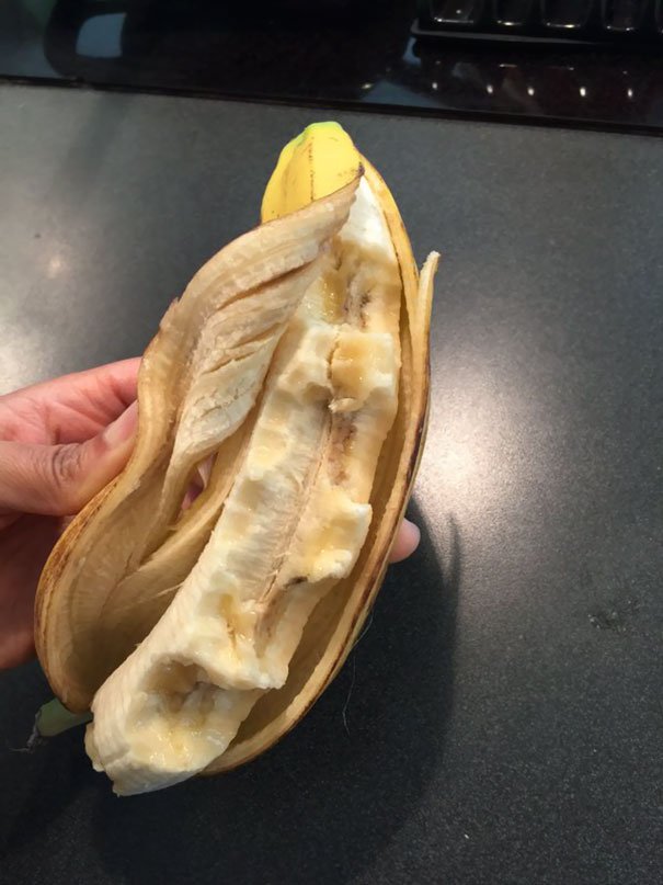 Banana meio comida