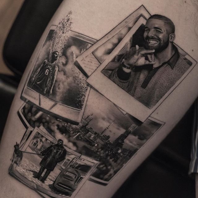 Tatuagens mostrando Drake