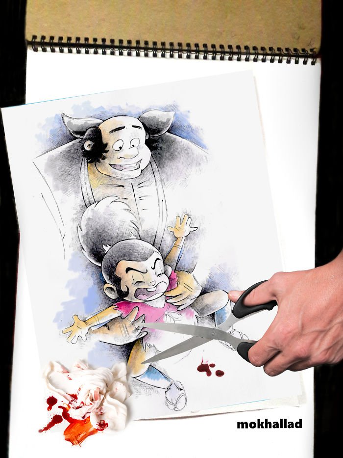 Este cara combina desenhos com realidade de um jeito incrível