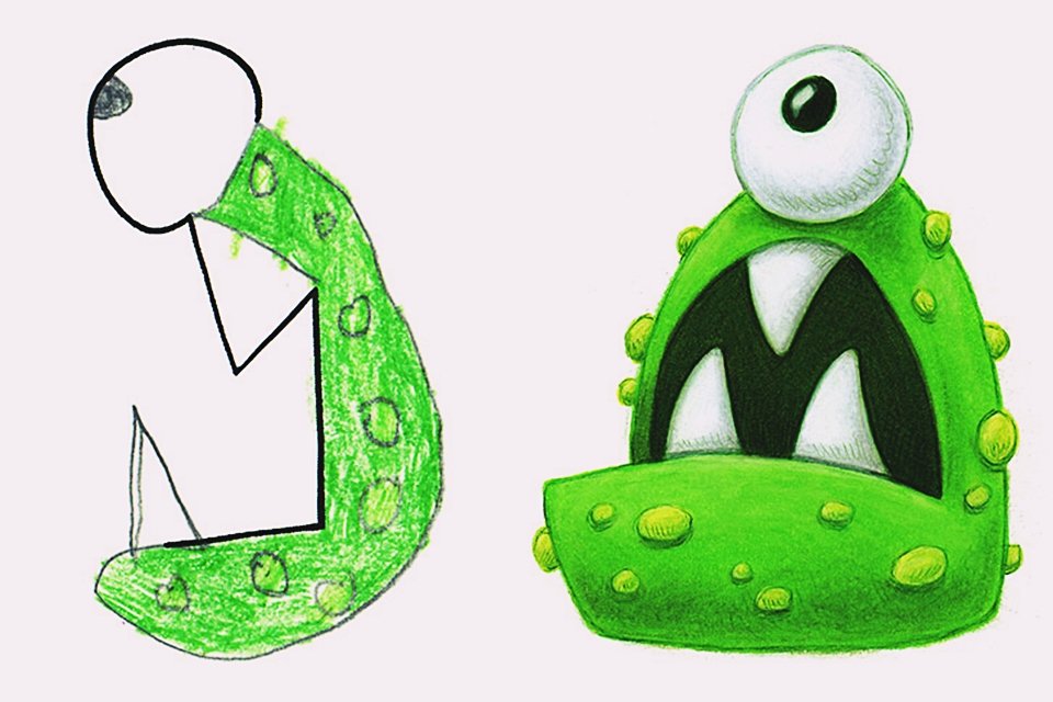 Imagem de Veja o que acontece quando um ilustrador recria desenhos de crianças no megacurioso