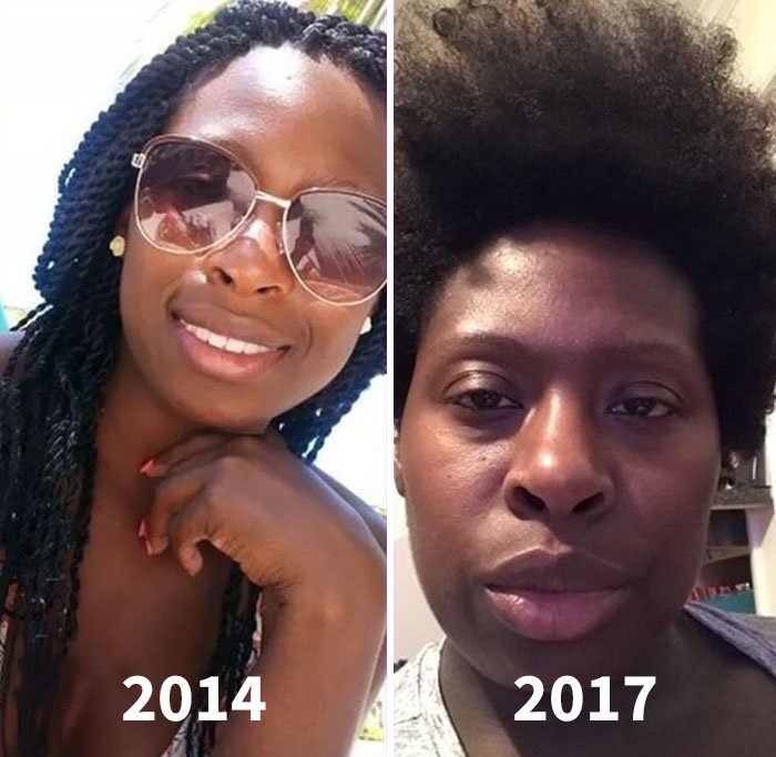 Internautas estão postando fotos de antes/depois de se tornarem pais e mães