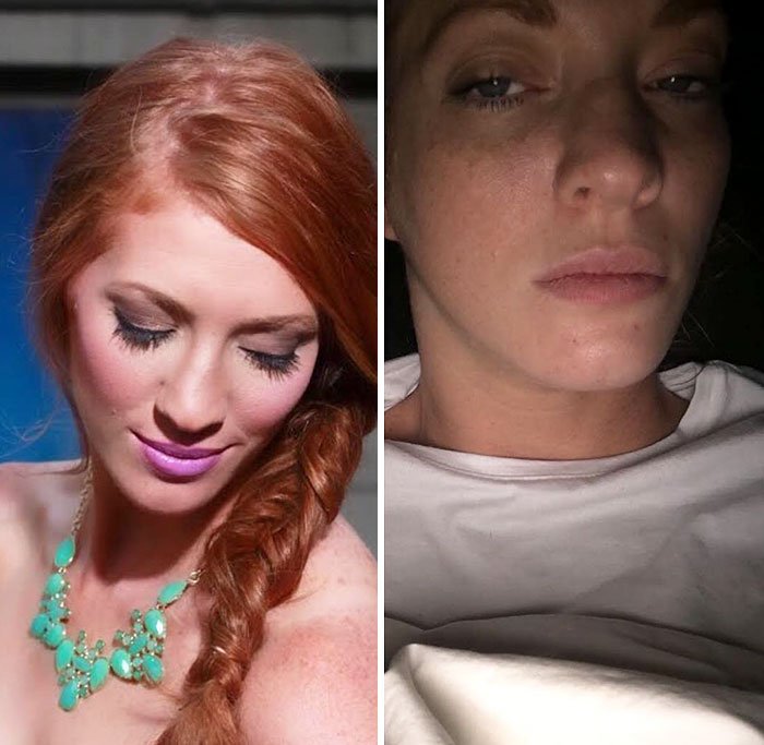 Internautas estão postando fotos de antes/depois de se tornarem pais e mães