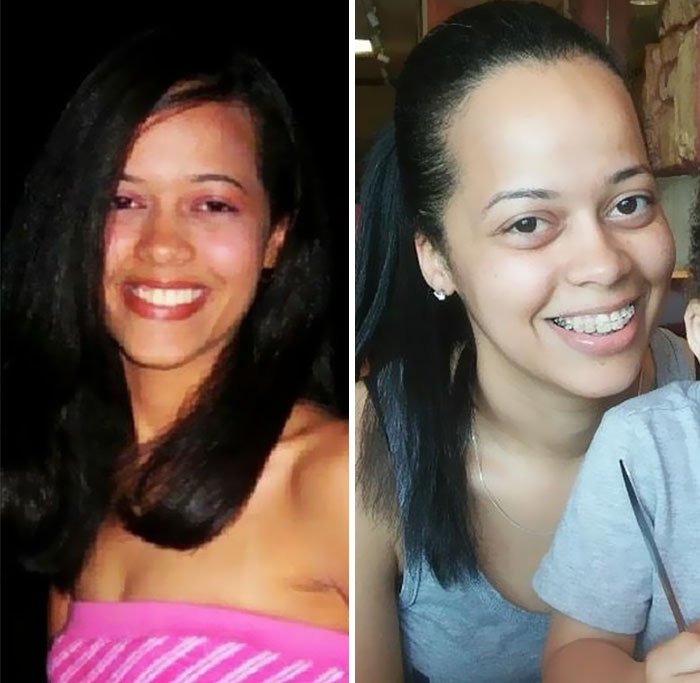 Internautas estão postando fotos de antes/depois de se tornarem pais e mães