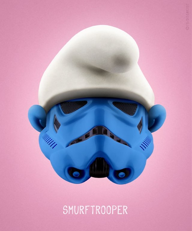 Smurf + Stormtrooper