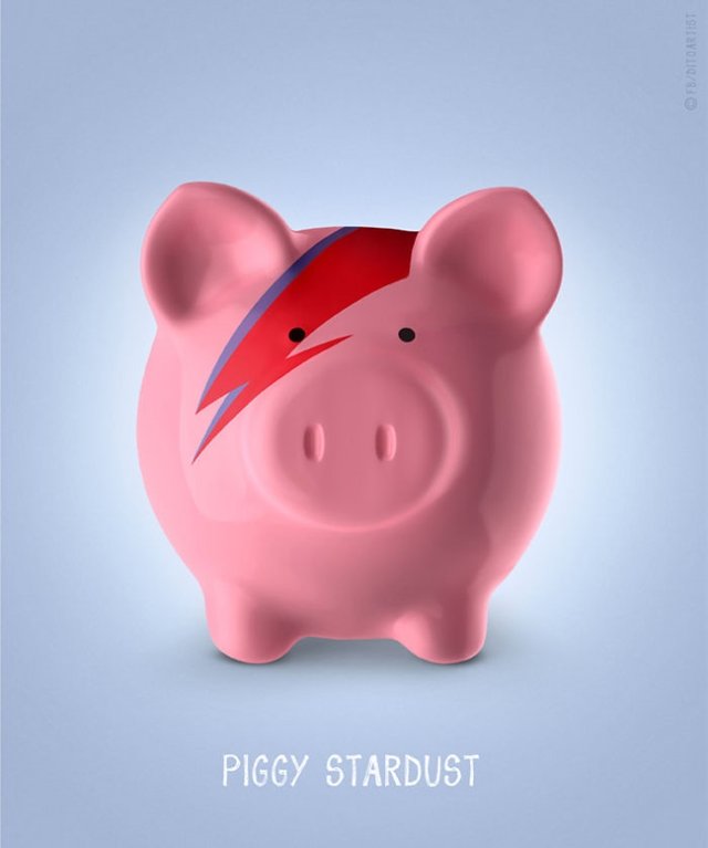 Ziggy Stardust + porquinho