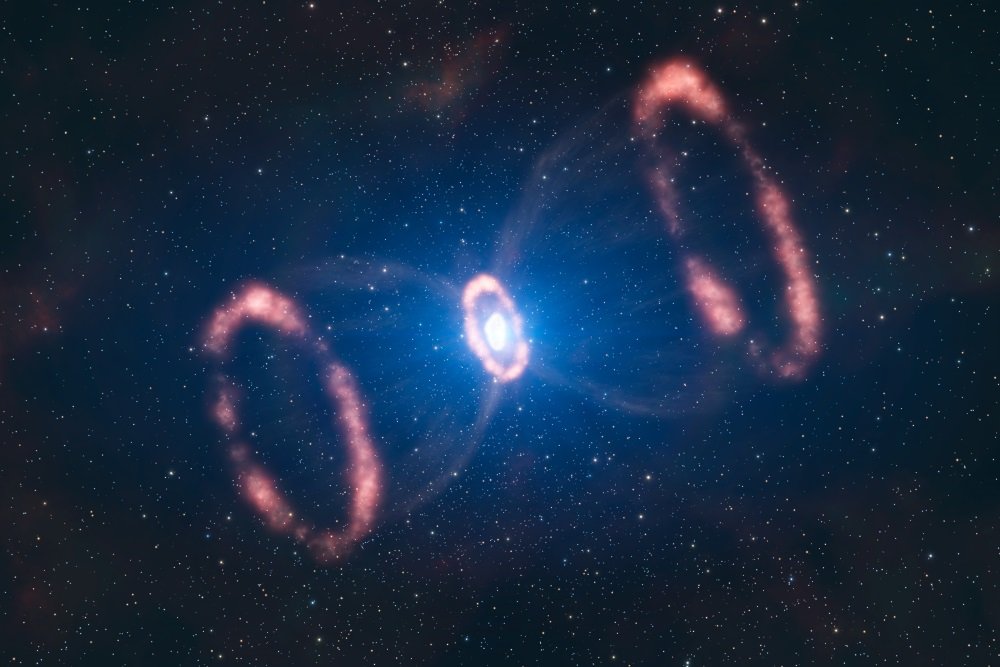 Representação de uma supernova