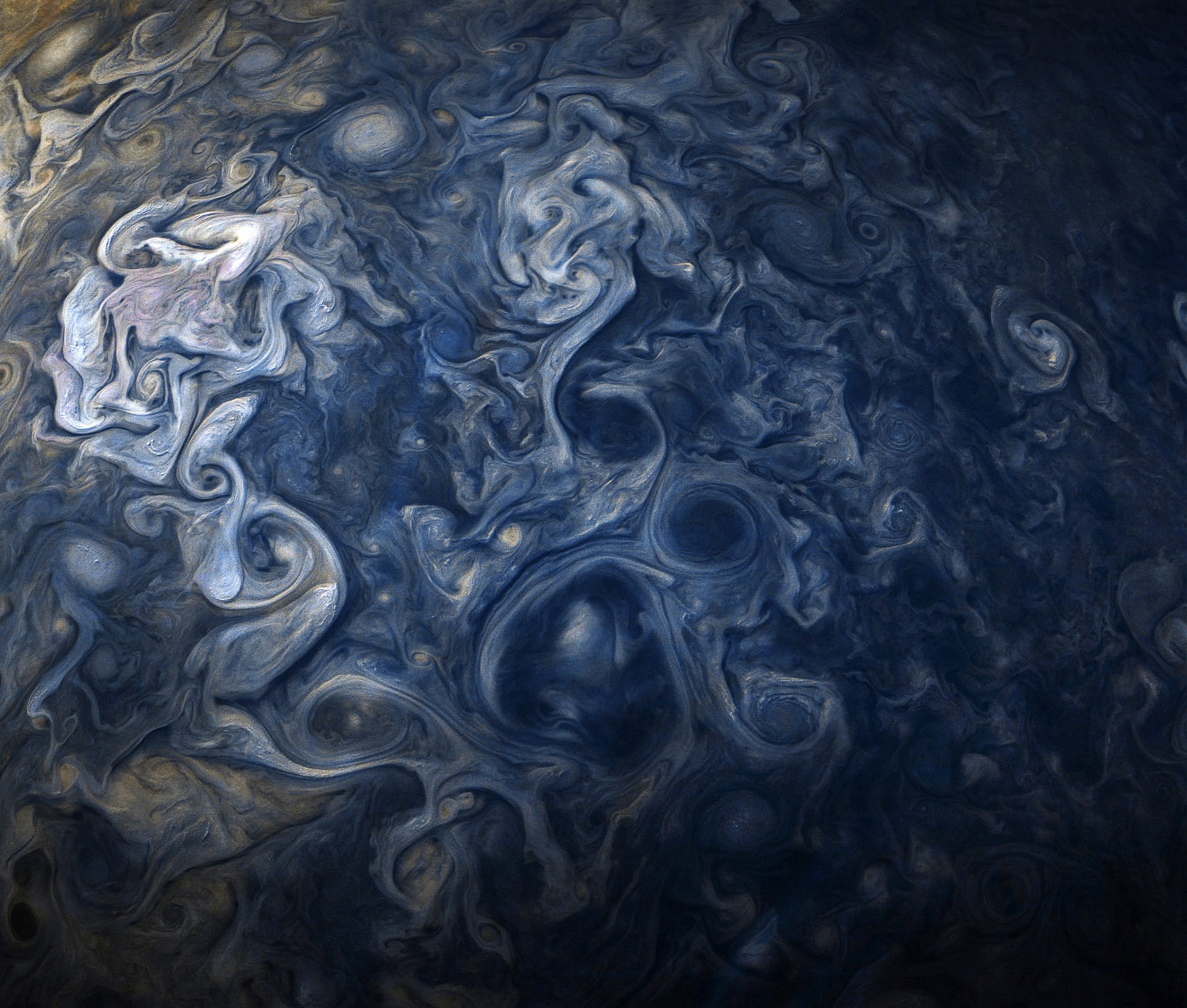 Foto da superfície de Júpiter