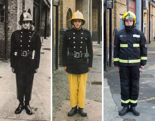 Três gerações de bombeiros
