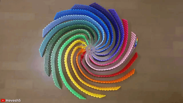 Espiral de dominós