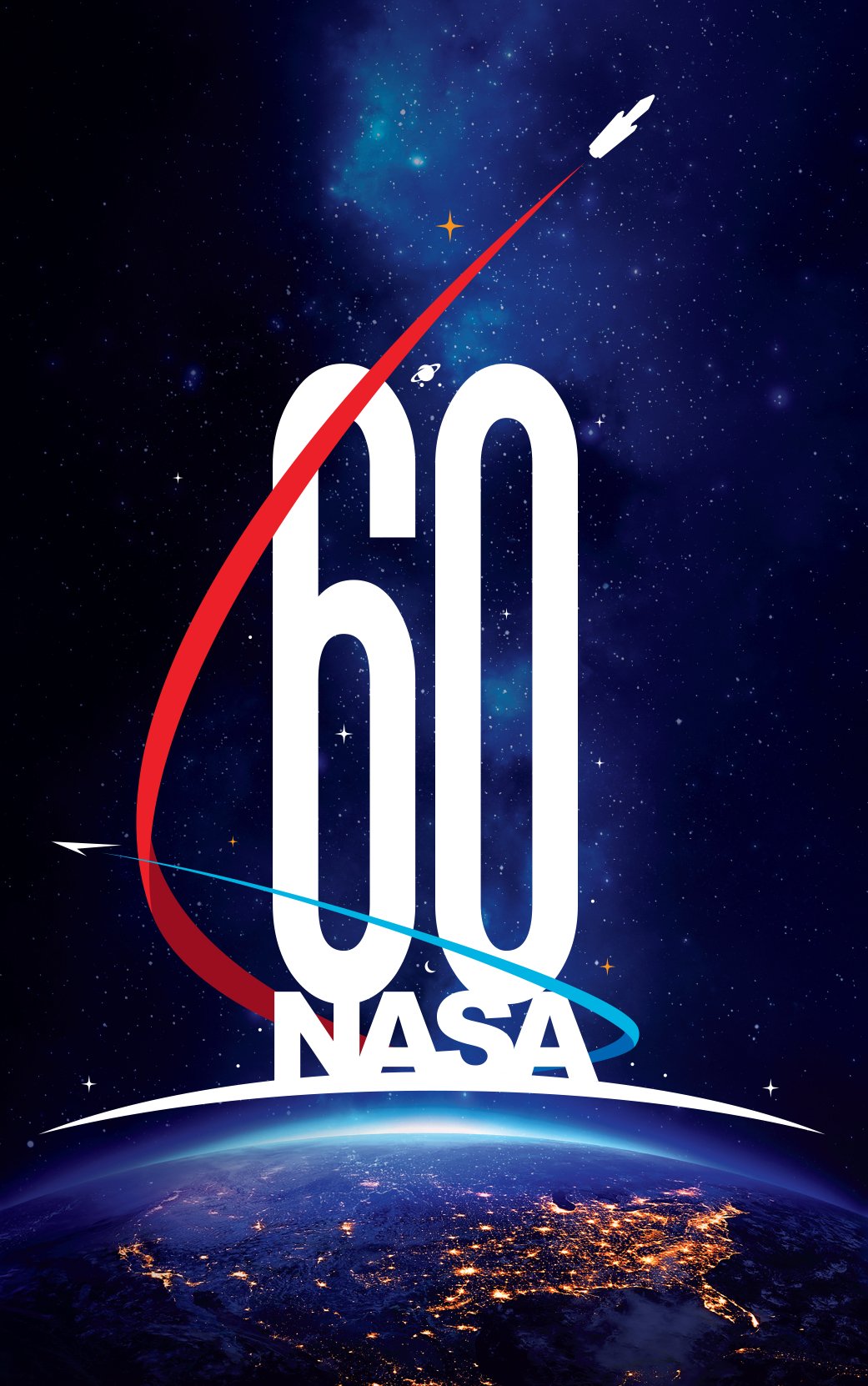 Logo de 60 anos da NASA