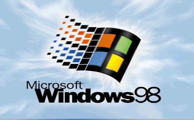 A logo do Windows 98.