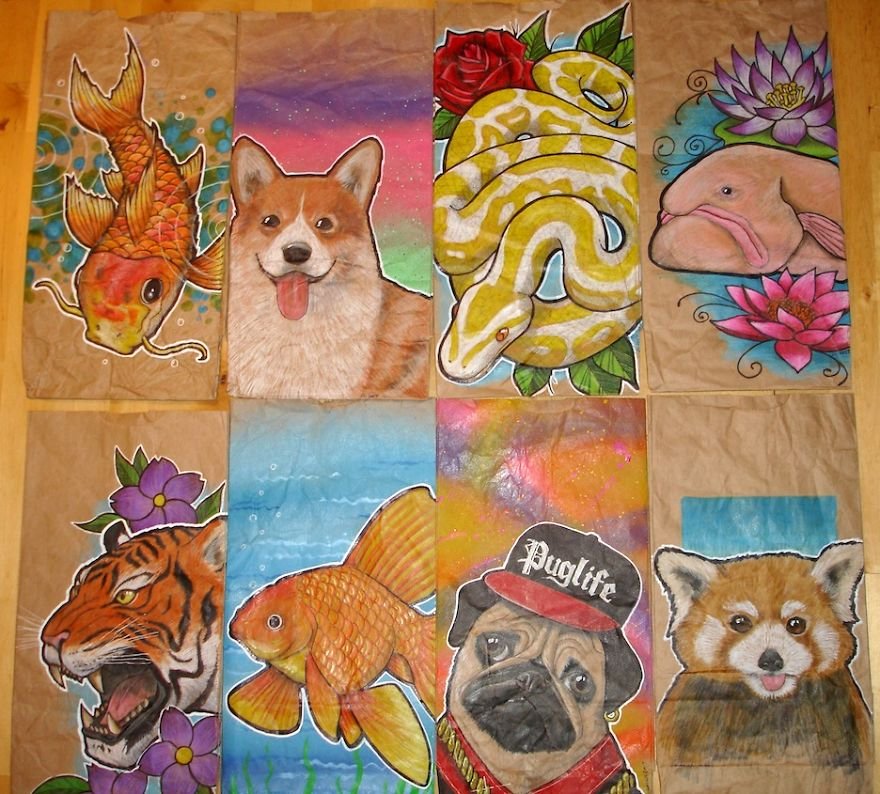 Pai desenha nas embalagens de lanches do filho para ajudá-lo a fazer amigos