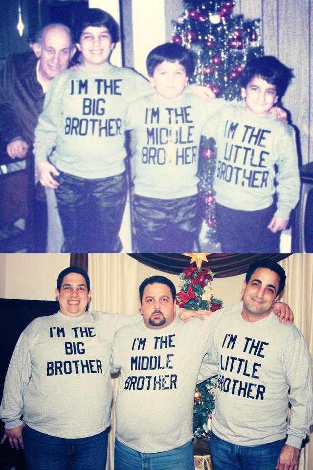 Irmãos posando juntos