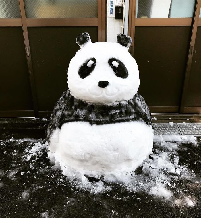É isto o que acontece quando neva no Japão