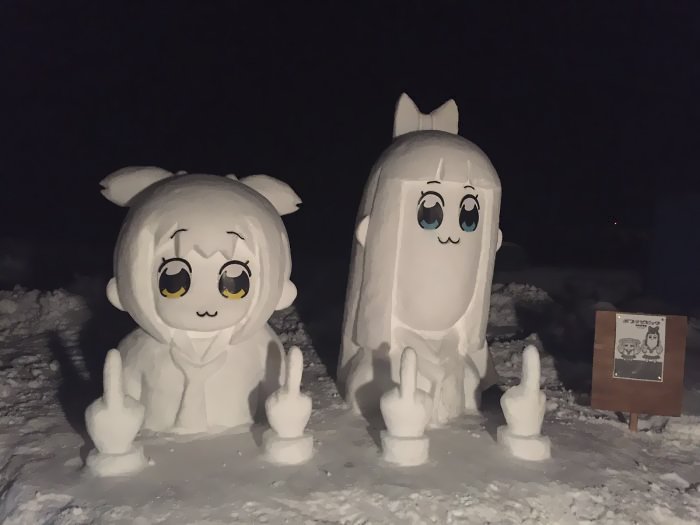 É isto o que acontece quando neva no Japão