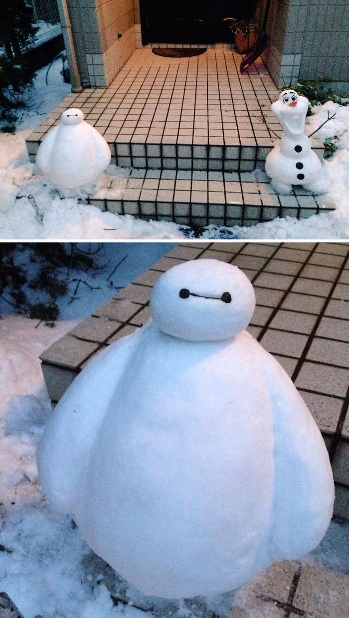 É isto o que acontece quando neva no Japão