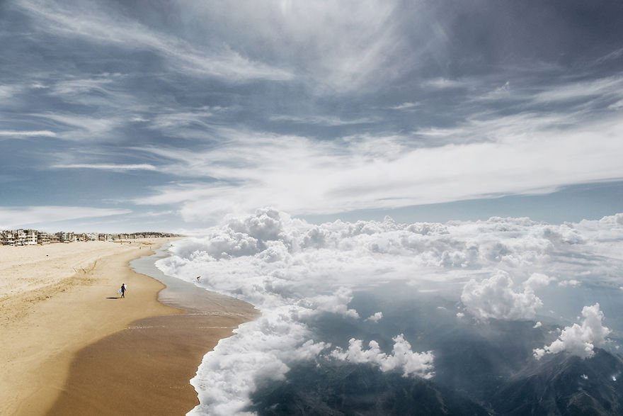 Como seria o mar se ele fosse feito de nuvens?