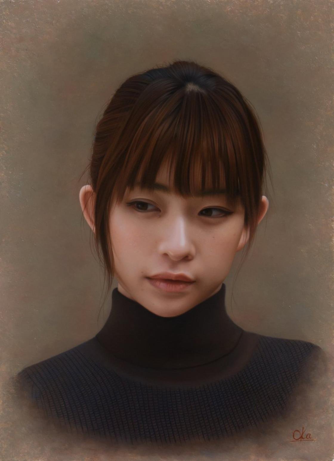 Retrato de moça japonesa