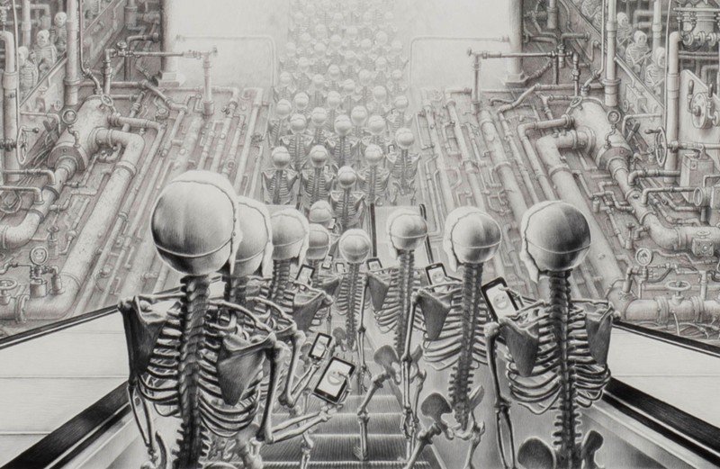 Esqueletos no metrô
