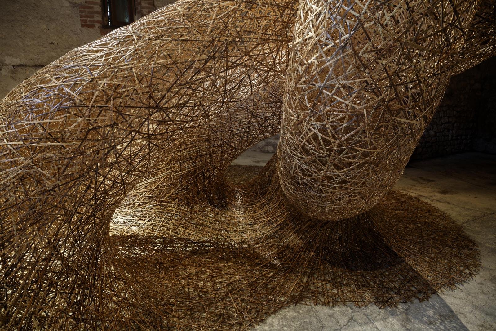 Escultura de bambu