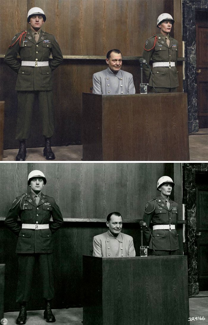 Nazista sendo julgado
