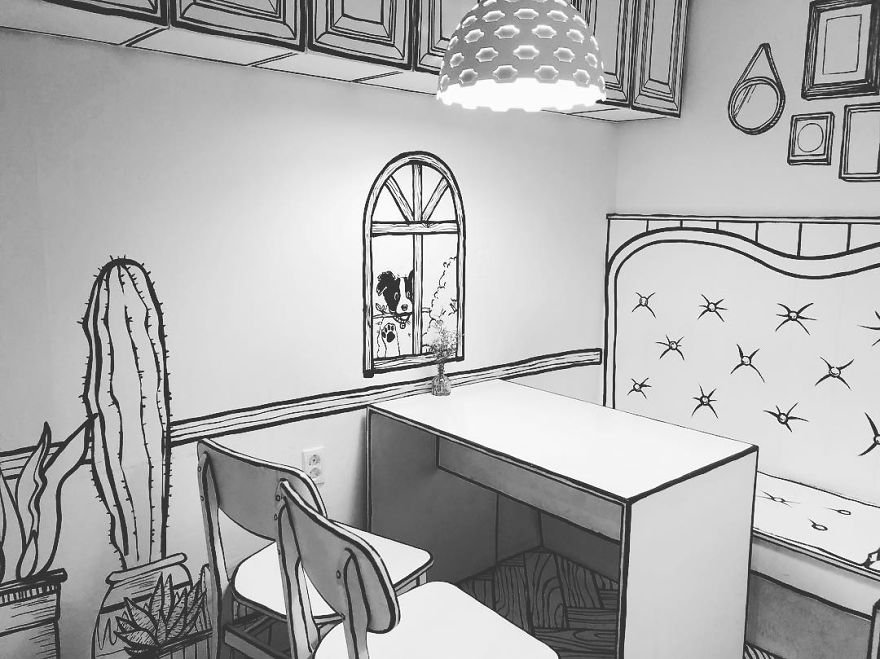 Conheça o café onde tudo parece um cenário de quadrinhos