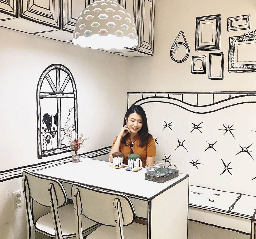 Conheça o café onde tudo parece um cenário de quadrinhos