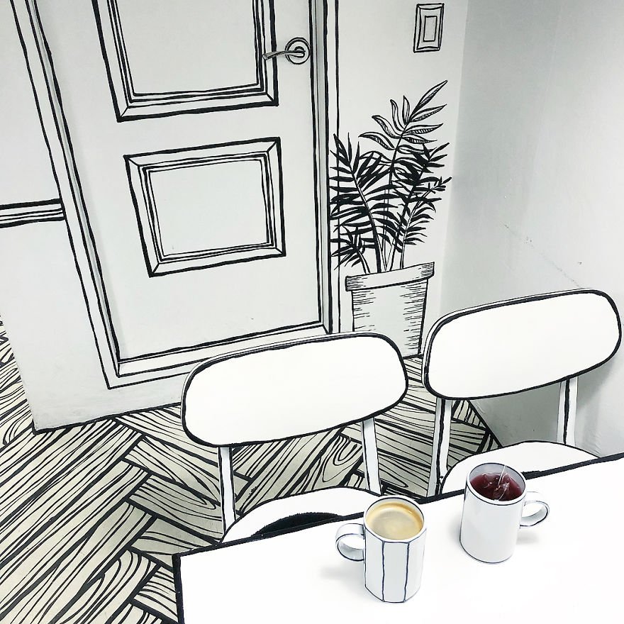 Conheça o café onde tudo parece um cenário de quadrinhos