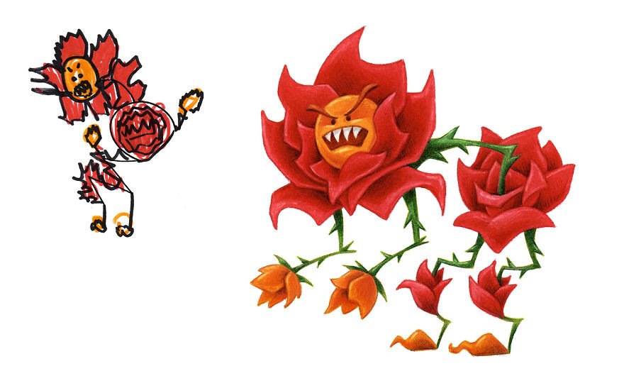 Ilustrador recria monstros desenhados por crianças