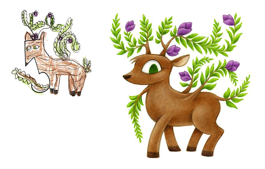 Ilustrador recria monstros desenhados por crianças