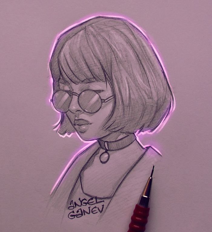 Este artista faz incríveis ilustrações que parecem estar brilhando