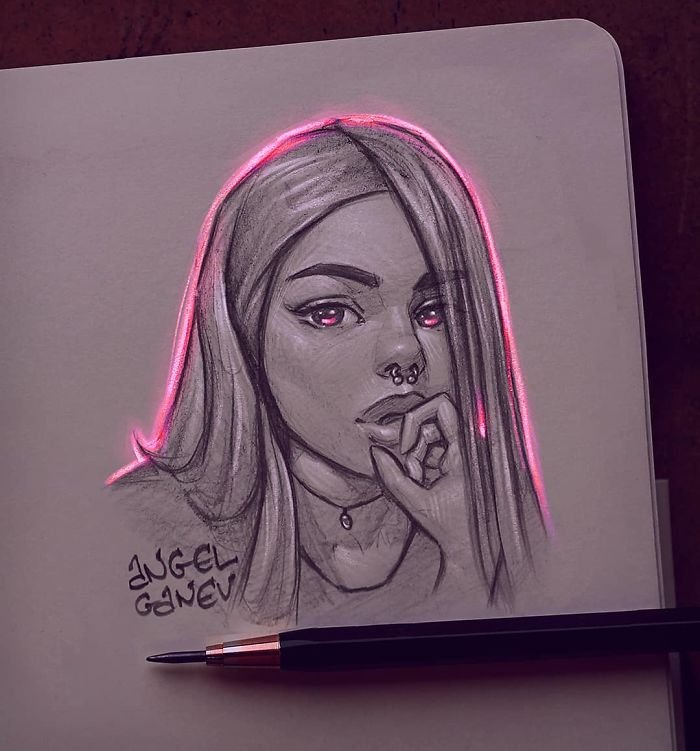 Este artista faz incríveis ilustrações que parecem estar brilhando