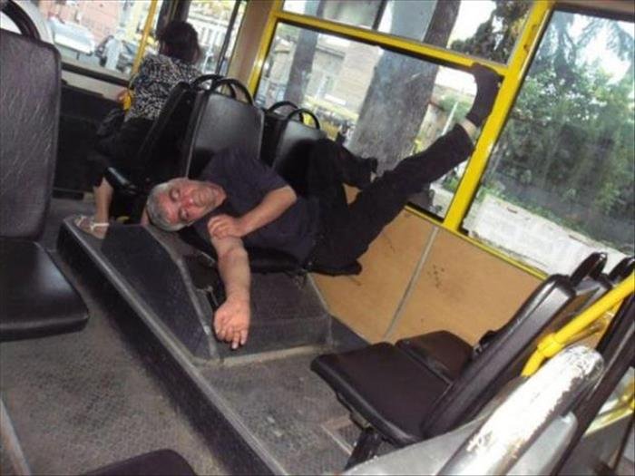 Dormindo no ônibus