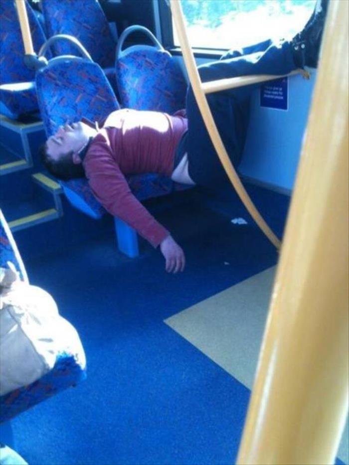 Dormindo no ônibus