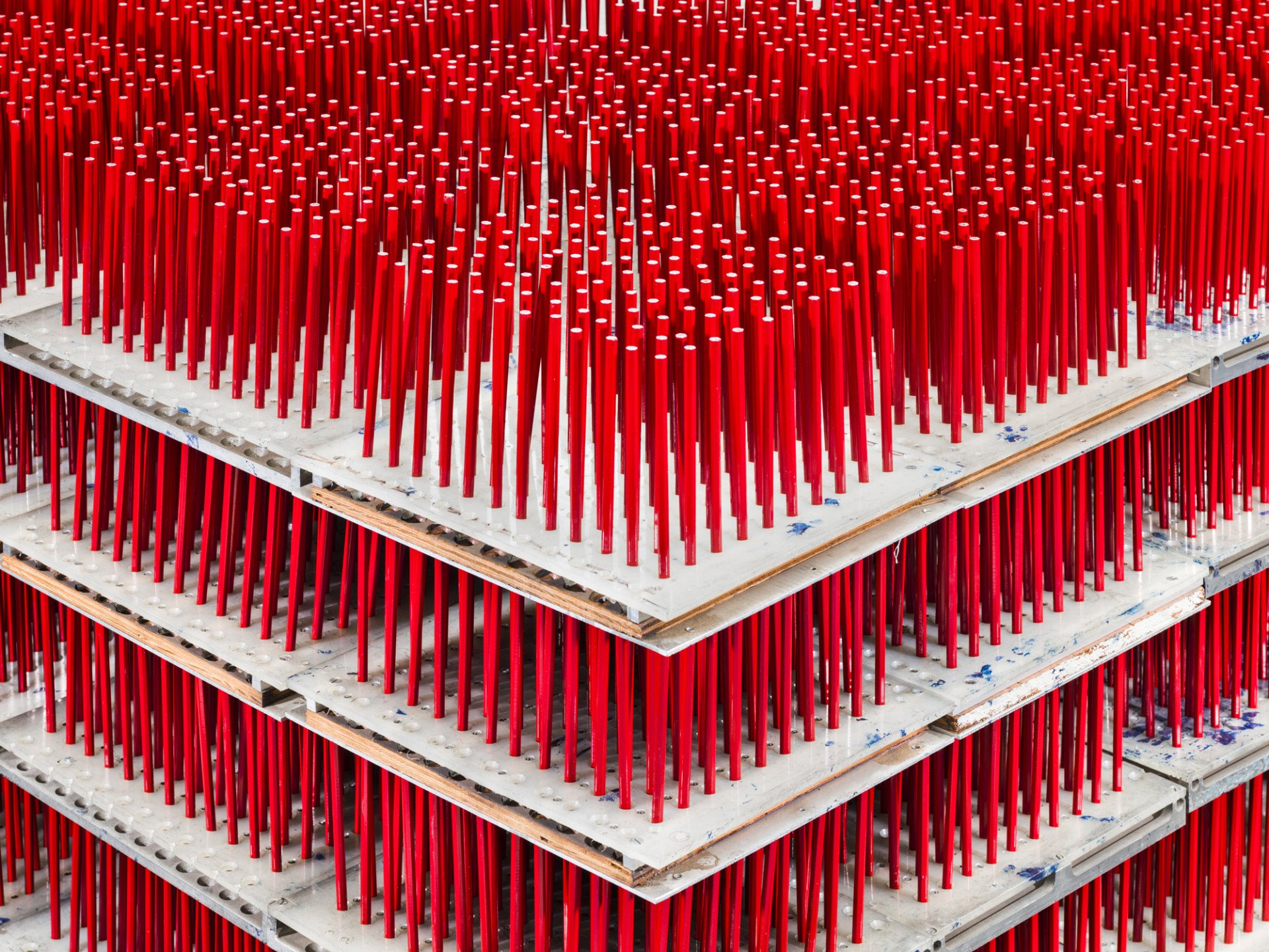 Muitos lápis vermelhos