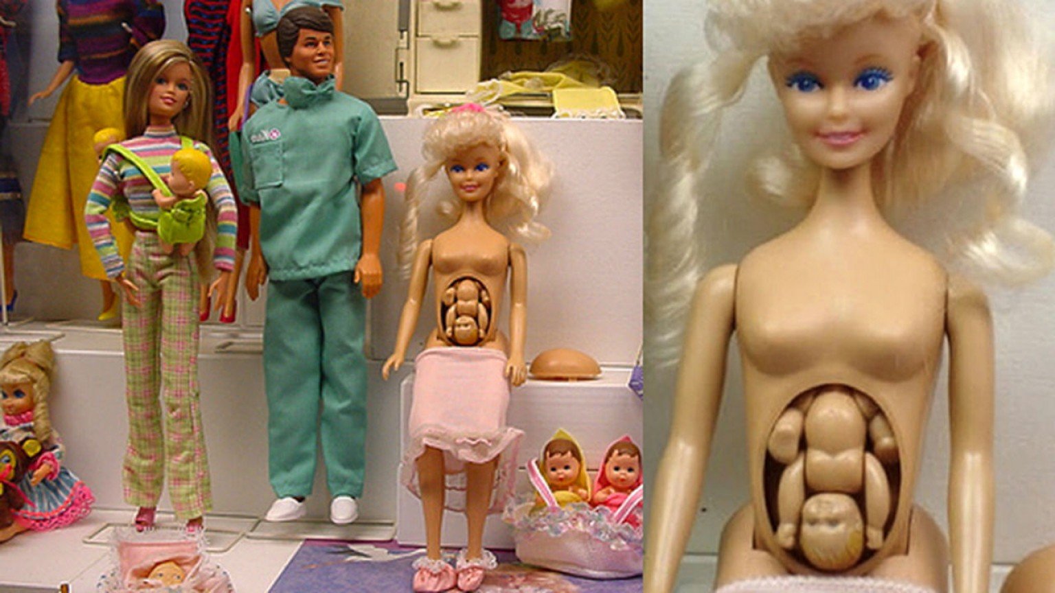 Boneca Estilo Barbie Grávida com Barriga e Bebezinho 