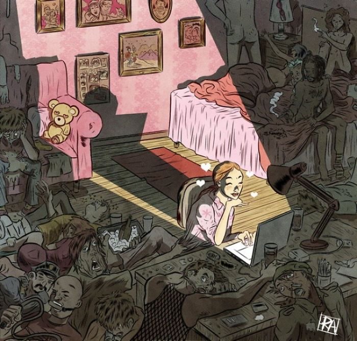 Estas ilustrações sobre a vida moderna são um verdadeiro tapa na cara