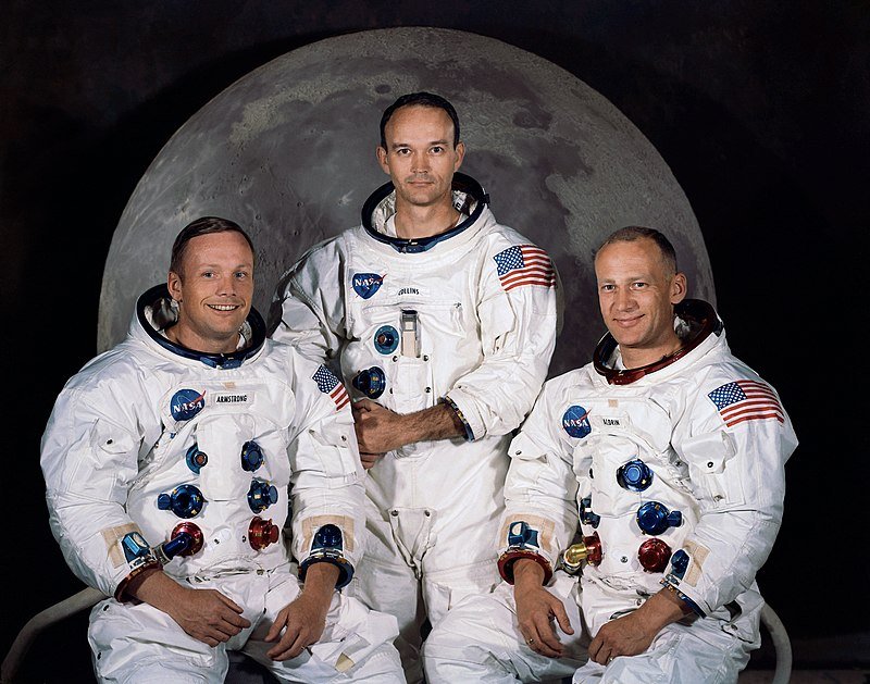 Armstrong, Collins e Aldrin. (Fonte: NASA/Reprodução)
