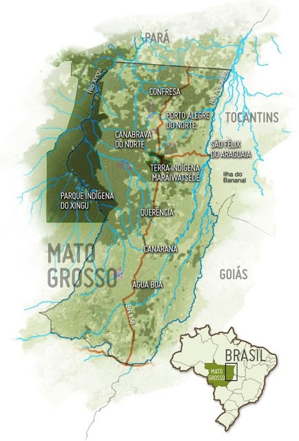 O mapa do local onde o trio teria se perdido. (Fonte: Seguindo Passos História / Reprodução)