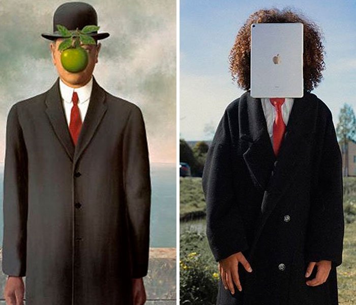 "O Filho do Homem", por René Magritte. Fonte: Bored Panda / Divulgação