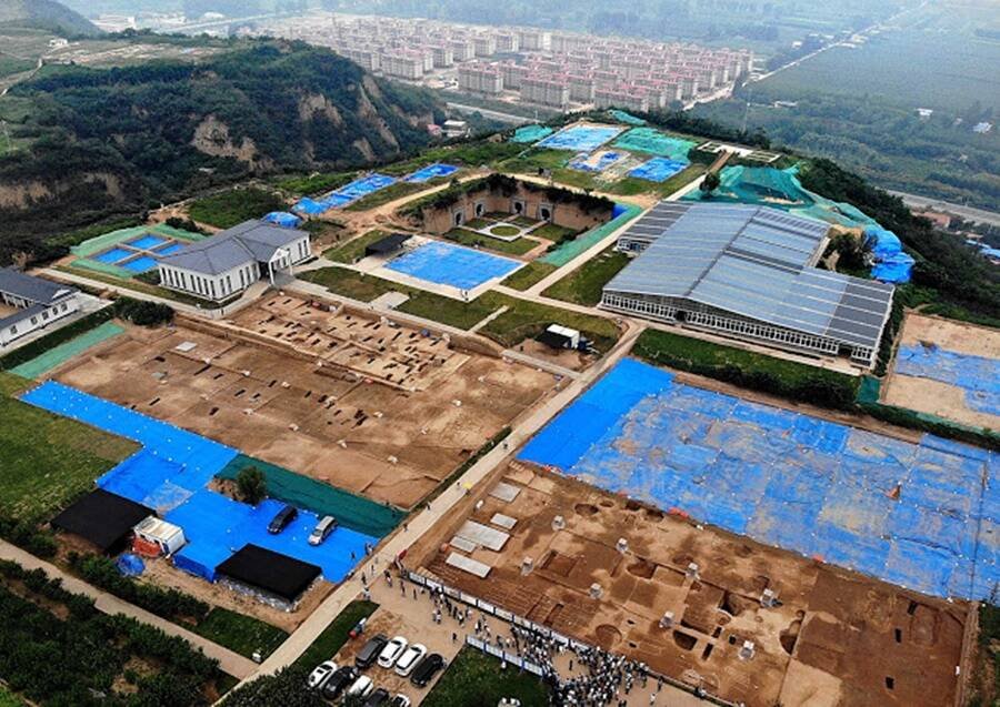 Vista aérea da região de Shuanghuaishu, na província de Henan, no centro da China. Fonte: All That Interesting / Divulgação
