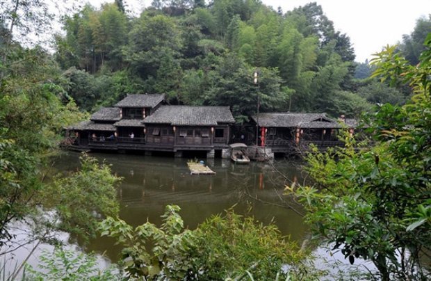O belíssimo vilarejo de Ding Wuling, na China. (Fonte: Oddity Central/Reprodução)