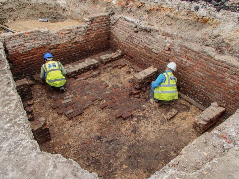 Estrutura de teatro utilizada por Shakespeare pode ter sido descoberta em Londres. (Fonte: Archaeology South-East - UCL)